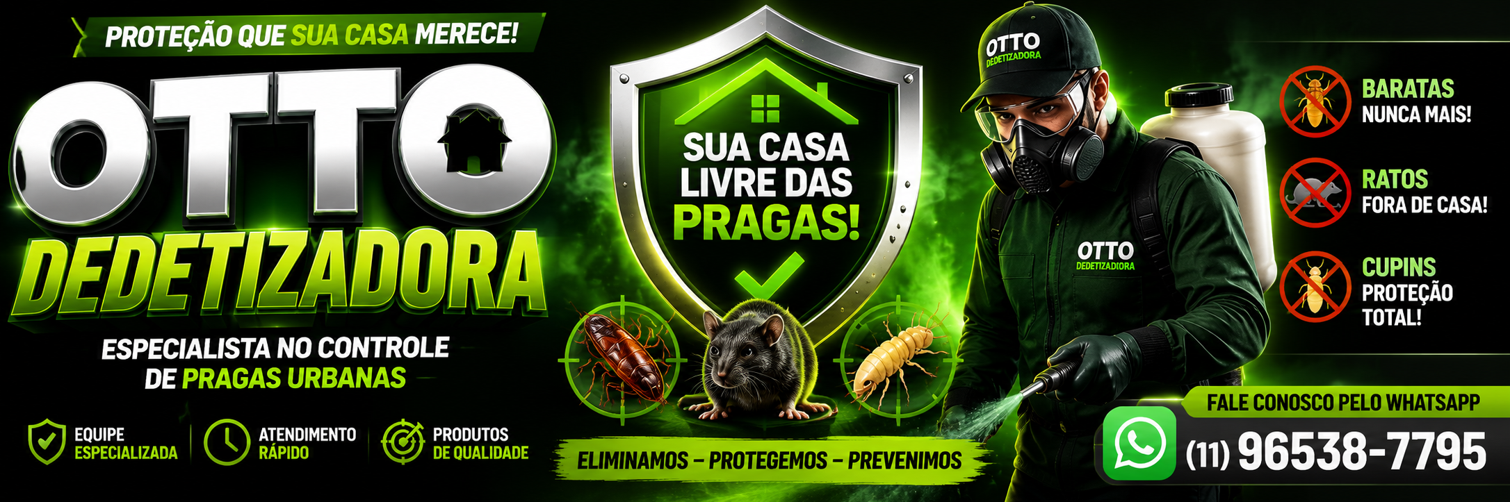 🚨🛡️ PRAGAS URBANAS? A OTTO DEDETIZADORA RESOLVE!